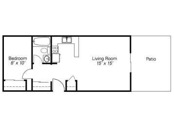 1 bed, 1 bath, 600 sqft, $1,235