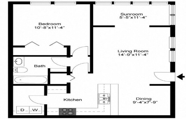 1 bed, 1 bath, 720 sqft, $1,412