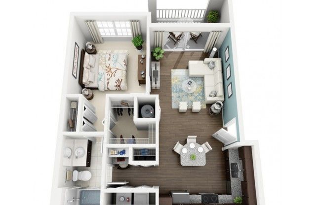 1 bed, 1 bath, 727 sqft, $1,624