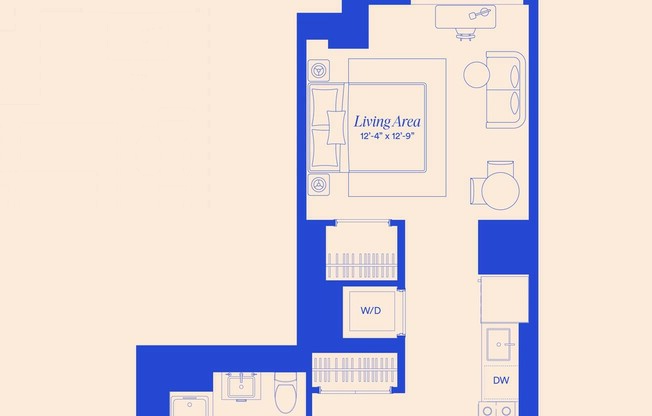 Studio, 1 bath, $3,495, Unit 319P