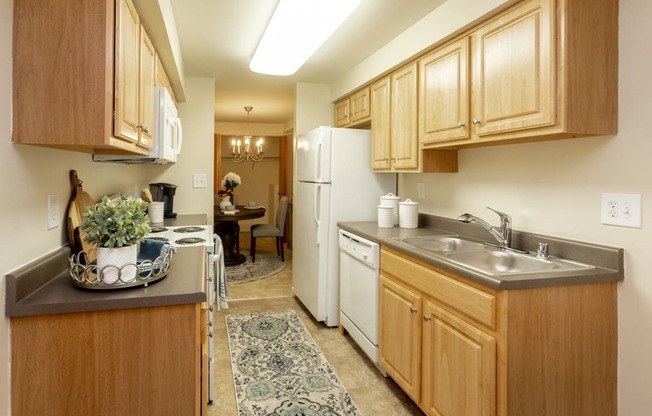 Large kitchen with plenty of storage at Spring Hill Apartments & Townhomes, Baltimore, 21234