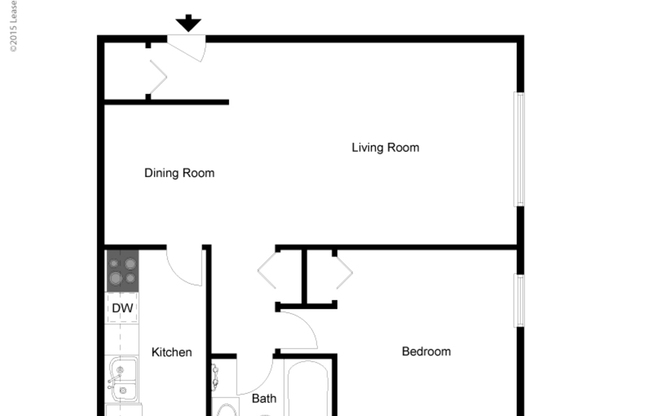 1 bed, 1 bath, 610 sqft, $1,430