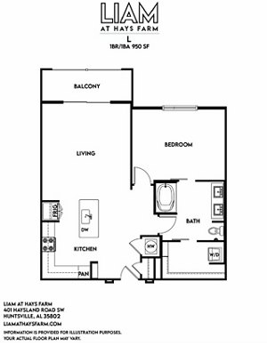 1 bed, 1 bath, 950 sqft, $1,578