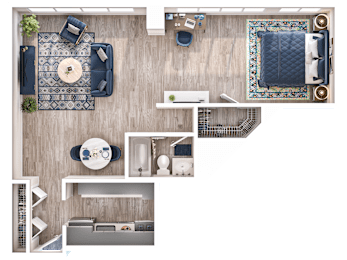 Studio, 1 bath, 680 sqft, $1,815