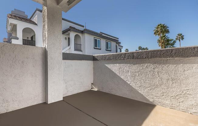 Patio at Enclave at Town Square Apartments in Chino, CA