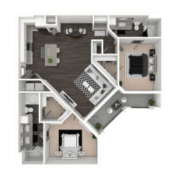 2 beds, 2 baths, 1,190 sqft, $1,969