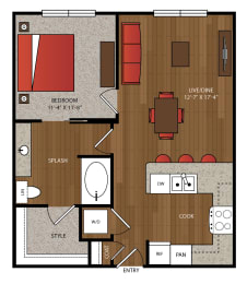 1 bed, 1 bath, 726 sqft, $1,759