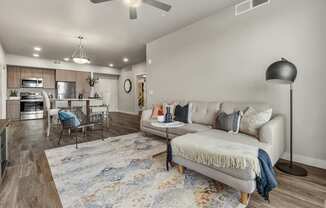 Living room at V on Broadway Apartments in Tempe AZ November 2020 (2)