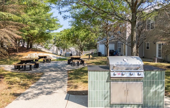 Grill and Picnic Area at The Residences at Stevens Pond in Saugus, MA 01906