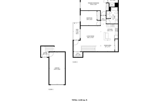 2 beds, 2 baths, 1,080 sqft, $1,499, Unit K204