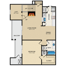 1 bed, 1 bath, 854 sqft, $1,226