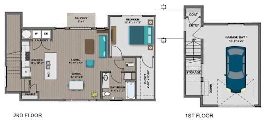 1 bed, 1 bath, 995 sqft, $1,900
