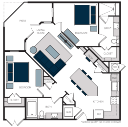 2 beds, 2 baths, 1,113 sqft, $2,260