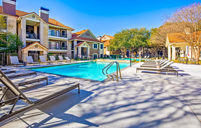 the pool at the preserve at ballantyne commons apartments at The Olivine, Texas, 78727