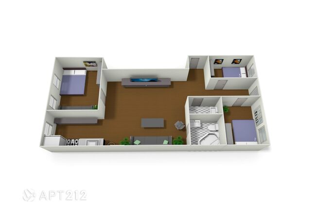 3 beds, 1.5 baths, 1,200 sqft, $8,350, Unit 2