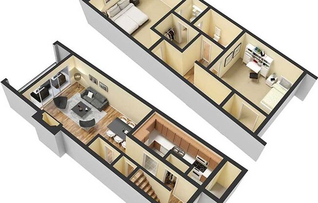 2 beds, 1.5 baths, 1,140 sqft, $1,150, Unit 701