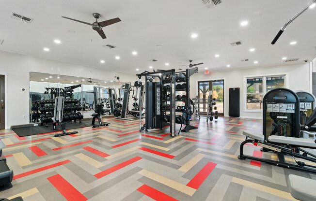 Fitness Center at The Canyons Apartments, Fort Worth, Texas