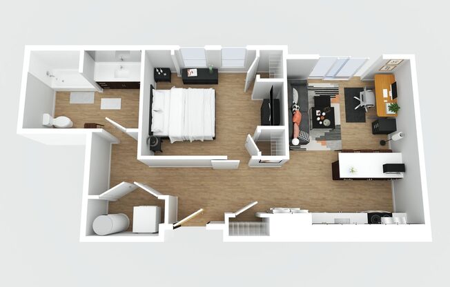 1 bed, 1 bath, 659 sqft, $1,695, Unit 110 W Beall #601