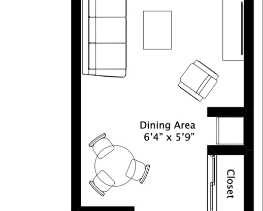 Studio, 1 bath, $3,045, Unit 4K