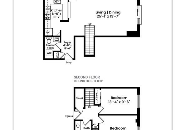 2 beds, 1.5 baths, 1,060 sqft, $4,000, Unit 600