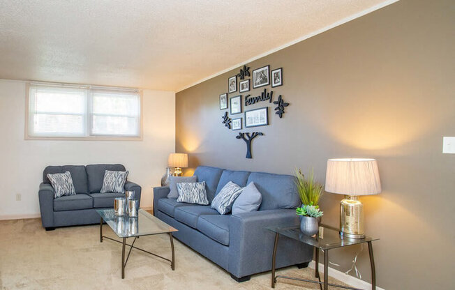 large living room at Arbors of Eastland apartments