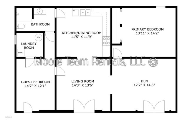 2 beds, 1 bath, 1,350 sqft, $1,495, Unit Birchfield Lane - 20-A