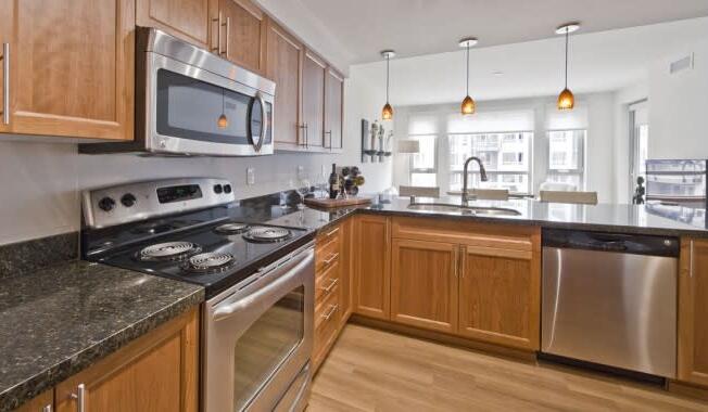 Kitchen area in clubhouse