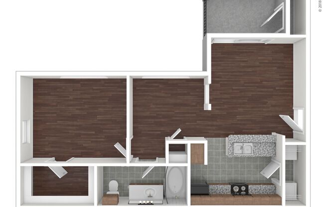 1 bed, 1 bath, 843 sqft, $1,235