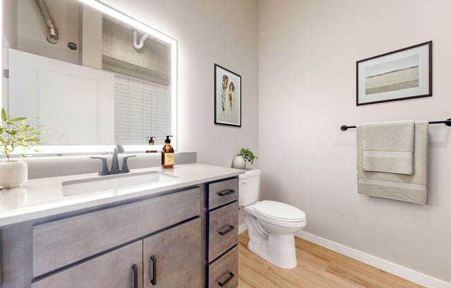 a bathroom with a sink and a toilet