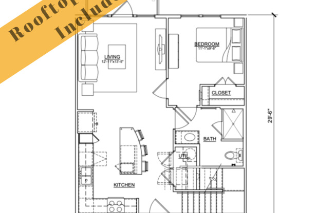 1 bed, 1 bath, 737 sqft, $1,730