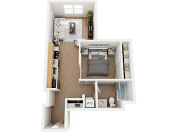 1 bed, 1 bath, 608 sqft, $1,499