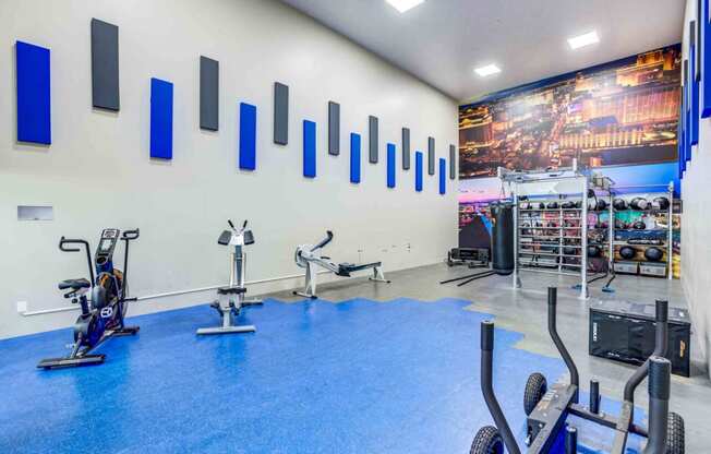 the gym at the apartments