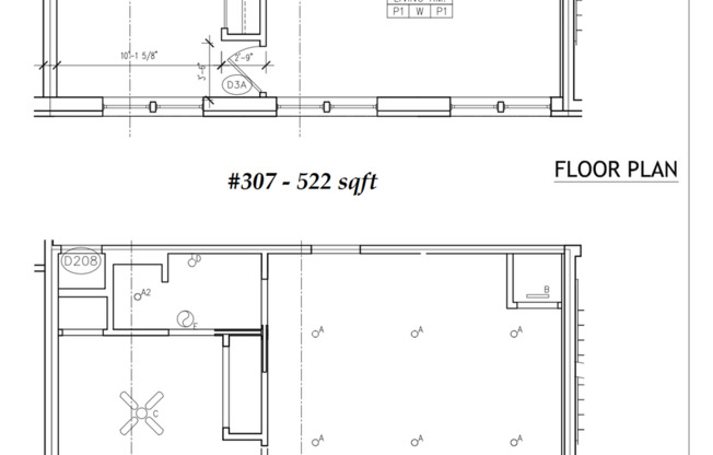 1 bed, 1 bath, 522 sqft, $1,725, Unit 207