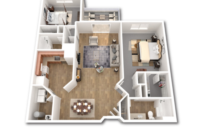 2 beds, 2 baths, 1,350 sqft, $2,850, Unit 3111