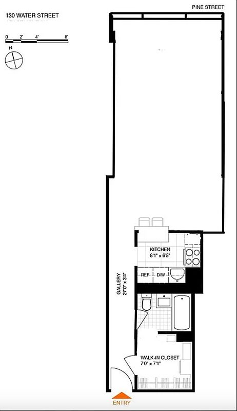 Studio, 1 bath, $3,400, Unit 4F