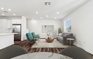 Furnished Living Room at Merge 56