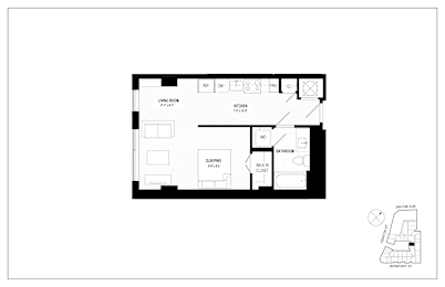Studio, 1 bath, 497 sqft, $1,694