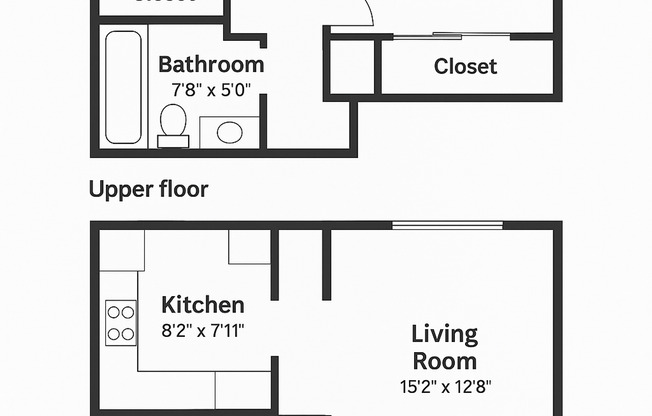 2 beds, 1.5 baths, 1,300 sqft, $1,400, Unit 1a-5402