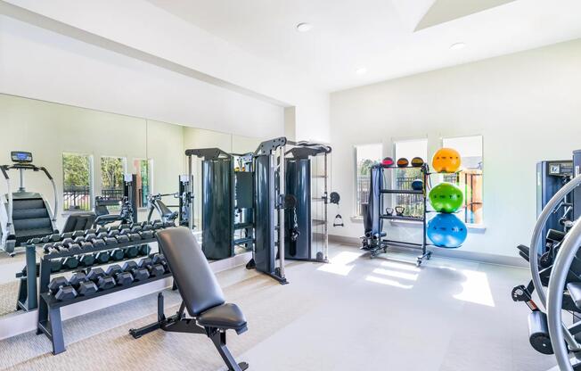 We offer a fitness studio with spin bikes and cardio equipment.