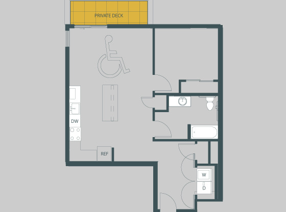 1 bed, 1 bath, 689 sqft, $1,700, Unit 360