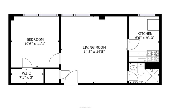 1 bed, 1 bath, 460 sqft, $1,695, Unit #206