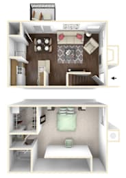 1 bed, 1 bath, 687 sqft, $1,229
