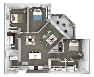 3 beds, 2 baths, 1,287 sqft, $2,370