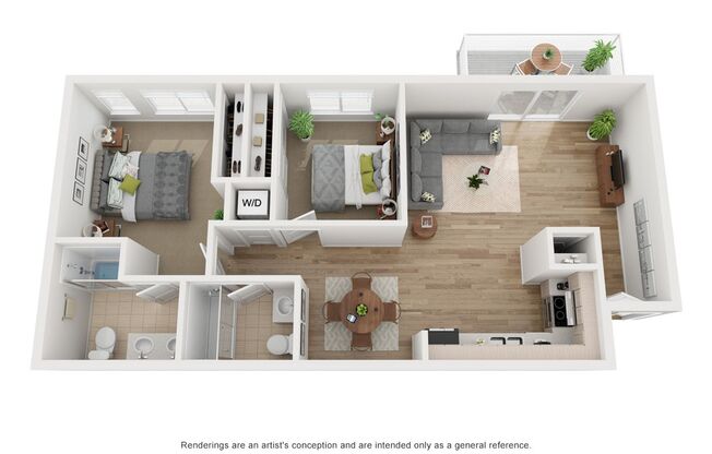 2 beds, 2 baths, 1,142 sqft, $3,300, Unit P1-310