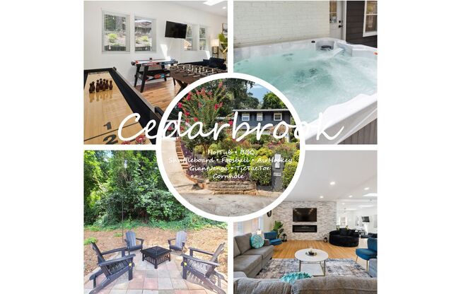 Fully Furnished: Beautiful 4-Bedroom Home with Game Room, Hot Tub, and Private Backyard – Southeast Atlanta