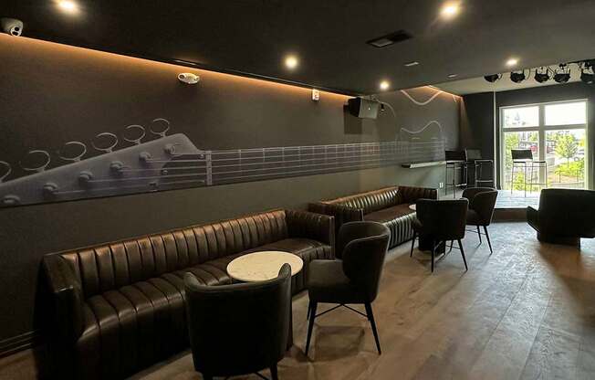 Music studio and whiskey lounge