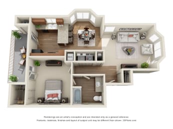 1 bed, 1 bath, 932 sqft, $1,935