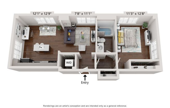1 bed, 1 bath, 605 sqft, $1,535, Unit Unit 804