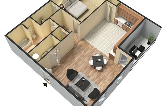 1 bed, 1 bath, 900 sqft, $1,000, Unit 2211