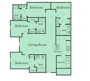 4 beds, 4 baths, 1,272 sqft, $1,924